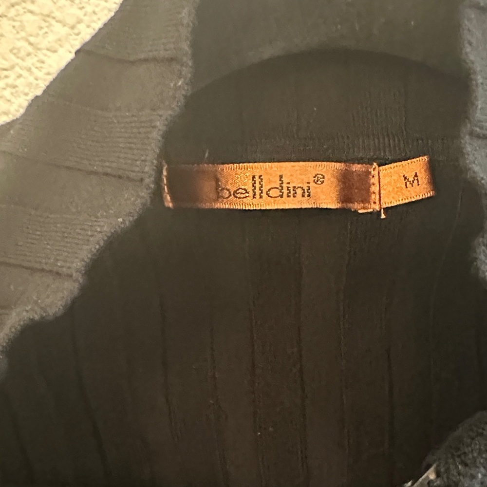 Belldini Black Ribbed Cardigan with rhinestone Details - Picture 3 of 5